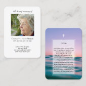 フォトメモリアル私はフリー祈りの言葉カード 名刺 (正面/裏面)