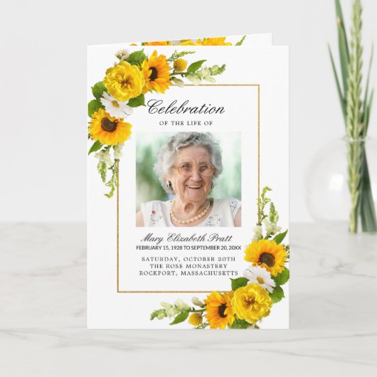 フォトメモリアル葬儀お祝いプログラム プログラム (正面)