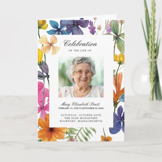 フォトメモリアル葬儀お祝いプログラム プログラム (正面)