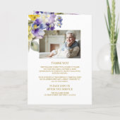 フォトメモリアル葬儀お祝いプログラム プログラム (裏面)