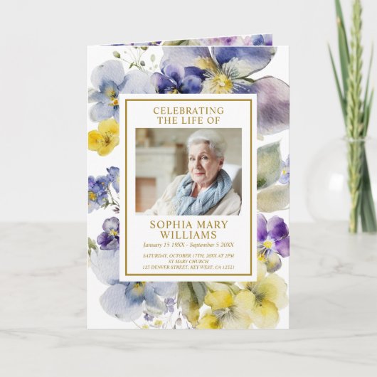 フォトメモリアル葬儀お祝いプログラム プログラム (正面)