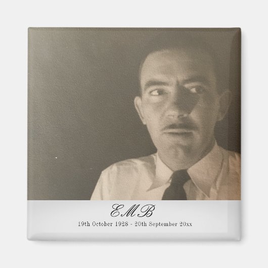 フォトメモリアル葬儀モノグラム マグネット (正面)