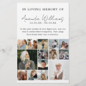 フォトメモリアル葬儀 – 15フォトコラージュ祈りの言葉 チラシ (正面)