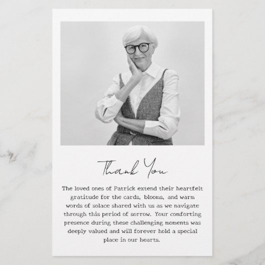 フォトメモリアル葬儀 – 15フォトコラージュ祈りの言葉 チラシ (裏面)