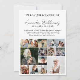 フォトメモリアル葬儀 – 15フォトコラージュ サンキューカード