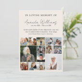 フォトメモリアル葬儀 – 15フォトコラージュ サンキューカード (スタンド正面)