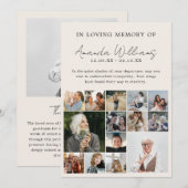 フォトメモリアル葬儀 – 15フォトコラージュ サンキューカード (正面/裏面)