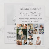 フォトメモリアル葬儀 – 15フォトコラージュ サンキューカード (正面/裏面)