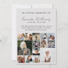 フォトメモリアル葬儀 – 15フォトコラージュ サンキューカード