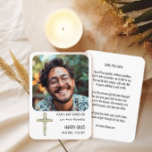 フォトメモリアル記念カードに光が当たる エンクロージャーカード