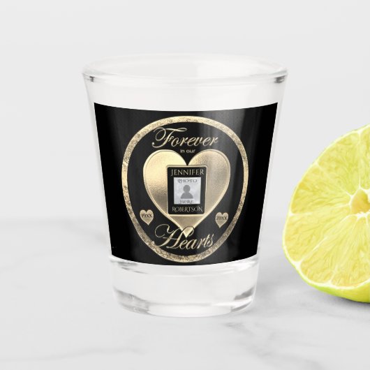 フォトメモリアル(ハート付き) ショットグラス (正面)