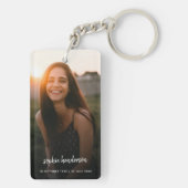 フォトメモリアル |愛情のあるメモリスクモダンリプト キーホルダー (裏面)