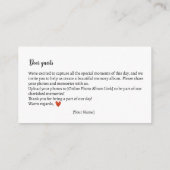 フォトメモリーズ秋テディベア赤ちゃんシャワー エンクロージャーカード (裏面)