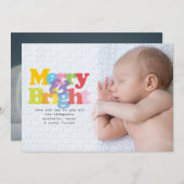 フォトメリーとブライトクリスマスホリデー誕生 シーズンカード (正面/裏面)