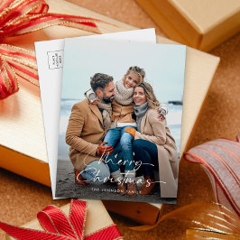 フォトメリーエレガントクリスマスの休日はがき シーズンポストカード