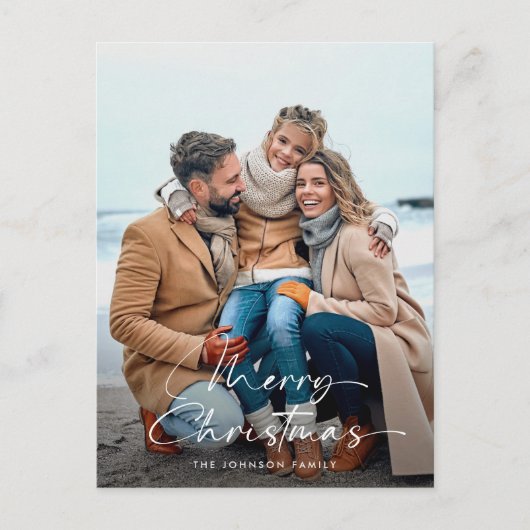 フォトメリーエレガントクリスマスの休日はがき シーズンポストカード (正面)
