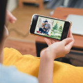 フォトメリークリスマスウォーター色クリスマスツリー シーズンカード