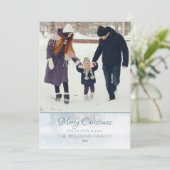 フォトメリークリスマスエレガント冬の霜 シーズンカード (スタンド正面)