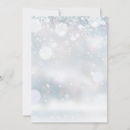 フォトメリークリスマスエレガント冬の霜 シーズンカード (裏面)