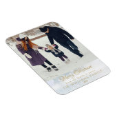 フォトメリークリスマスエレガント冬の霜 マグネット (右側)