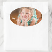 フォトメリークリスマスオーバルシール 楕円形シール (バッグ)