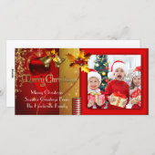 フォトメリークリスマスシーズングリーティングファミリー シーズンカード (正面/裏面)