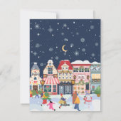 フォトメリークリスマススノーウィムジーブルー シーズンカード (裏面)