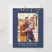 フォトメリークリスマススノーウィムジーブルー シーズンカード (正面)