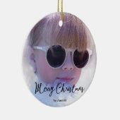 フォトメリークリスマスツリーオーナメント セラミックオーナメント (右)