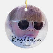 フォトメリークリスマスツリーオーナメント セラミックオーナメント (裏面)