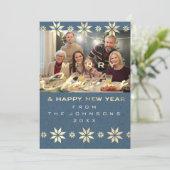 フォトメリークリスマスハッピーニューイヤーグレー シーズンカード (スタンド正面)