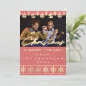 フォトメリークリスマスハッピーニューイヤーサンゴ シーズンカード (スタンド正面)