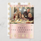 フォトメリークリスマスハッピーニューイヤーバラ シーズンカード (正面/裏面)