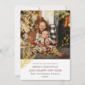 フォトメリークリスマスハッピーニューイヤーパーソナライズされた シーズンカード (正面)