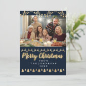 フォトメリークリスマスハッピーニューイヤーモダン海軍 シーズンカード (スタンド正面)