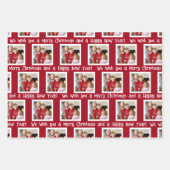 フォトメリークリスマスハッピーニューイヤー3色 ラッピングペーパーシート (正面2)