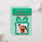 フォトメリークリスマスフラットグリーティングカード カード (正面/裏面インサイチュ)