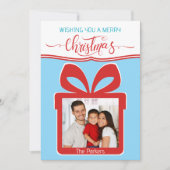 フォトメリークリスマスフラットグリーティングカード カード (正面)