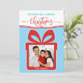 フォトメリークリスマスフラットグリーティングカード カード (スタンド正面)