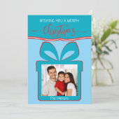 フォトメリークリスマスフラットグリーティングカード カード (スタンド正面)