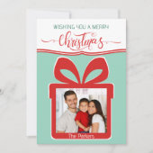 フォトメリークリスマスフラットグリーティングカード カード (正面)