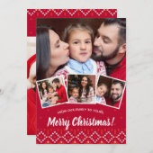 フォトメリークリスマス北欧セーター シーズンカード (正面/裏面)