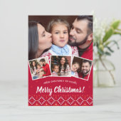 フォトメリークリスマス北欧セーター シーズンカード (スタンド正面)