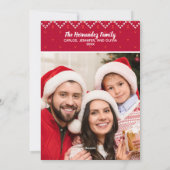 フォトメリークリスマス北欧セーター シーズンカード (裏面)