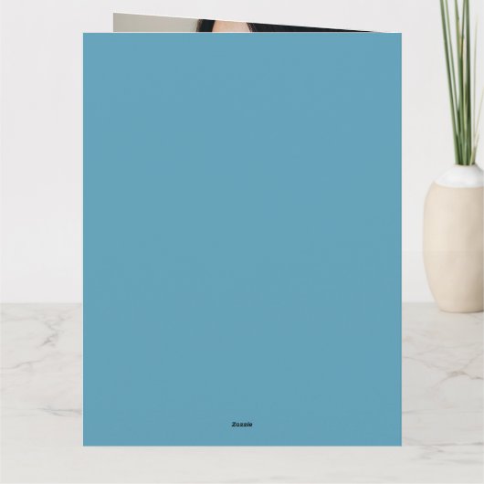 フォトメリークリスマス折り畳みグリーティングカードの追加 カード (裏面)