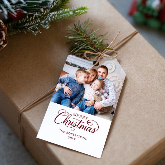 フォトメリークリスマス水彩植物園 ギフトタグ