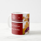 フォトメリークリスマス祖父母マグカップ コーヒーマグカップ (正面左)