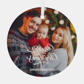 フォトメリークリスマス ガラスオーナメント (裏面)