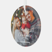 フォトメリークリスマス ガラスオーナメント (正面左)