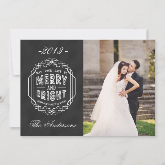 フォトメリーホリデーカード |黒板 シーズンカード (正面)